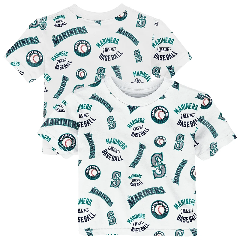 Toddler Outerstuff  White Seattle Mariners Run Down T-Shirt