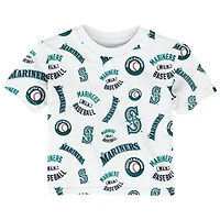 T-shirt blanc Outerstuff pour tout-petit, motif Seattle Mariners.