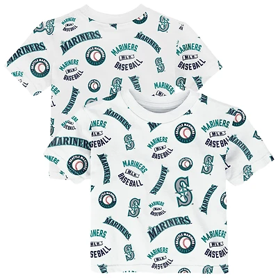 Toddler Outerstuff  White Seattle Mariners Run Down T-Shirt
