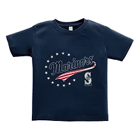 T-shirt bleu marine Seattle Mariners Americana pour tout-petit, doux comme un raisin