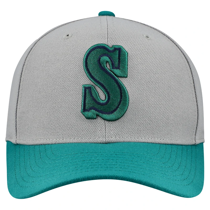 Casquette ajustable unisexe Mitchell & Ness grise Seattle Mariners Basic Coop Pro