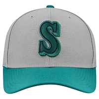 Casquette ajustable unisexe Mitchell & Ness grise Seattle Mariners Basic Coop Pro