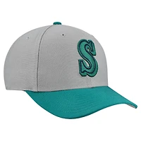 Casquette ajustable unisexe Mitchell & Ness grise Seattle Mariners Basic Coop Pro