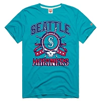 Unisex Homage  Teal Seattle Mariners MLB x Grateful Dead Americana Tri-Blend T-Shirt