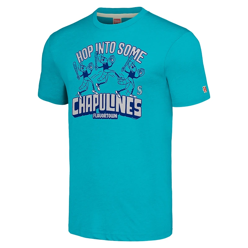 Unisex MLB x Guy Fieri’s Flavortown  Teal Seattle Mariners Tri-Blend T-Shirt