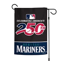 WinCraft Seattle Mariners 12" x 18" Double-Sided America 250 Garden Flag