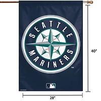 WinCraft Seattle Mariners 28 "x 40" Bannière verticale à logo circulaire simple face