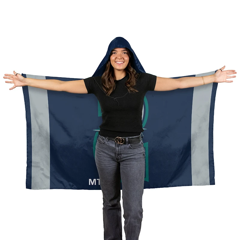Drapeau à capuche WinCraft Seattle Mariners 3' x 5'