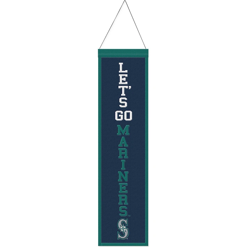 WinCraft Seattle Mariners 8" x 32" Bannière en laine avec slogan
