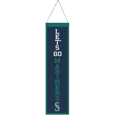 WinCraft Seattle Mariners 8" x 32" Bannière en laine avec slogan