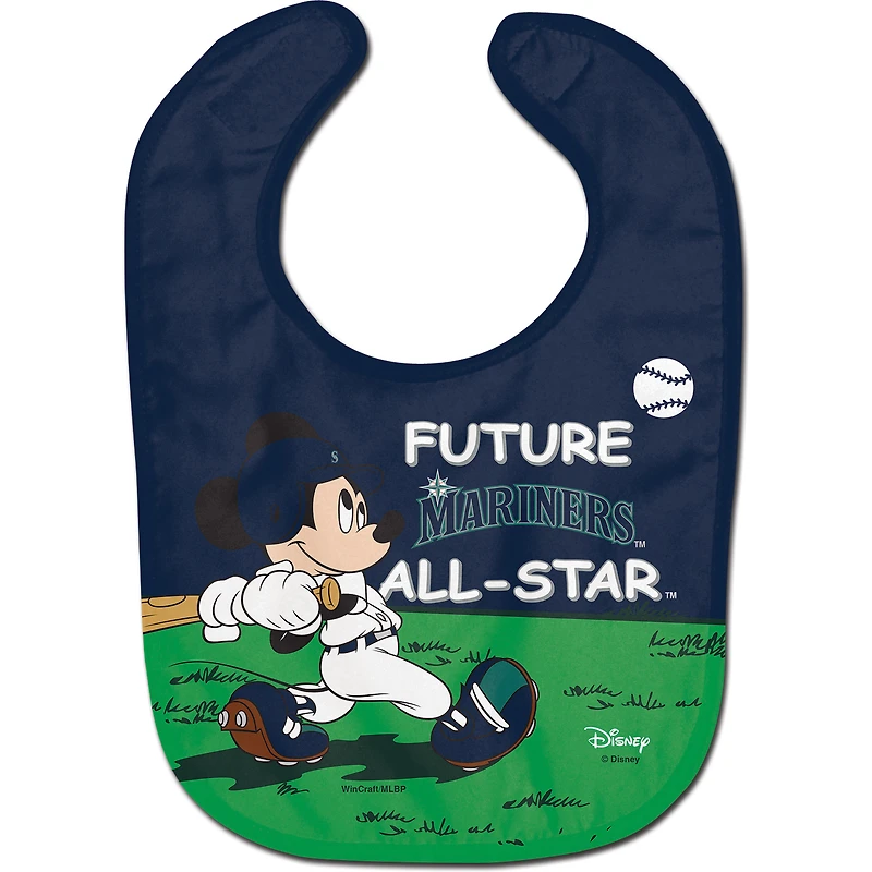 WinCraft Seattle Mariners Disney Mickey All Pro Baby Bib