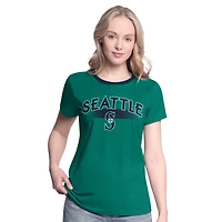 Women's G-III 4Her by Carl Banks  Green Seattle Mariners Pitch T-Shirt