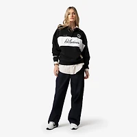 Pull zippé quart de tour noir pour femme Mitchell & Ness des Mariners Seattle la collection Cooperstown