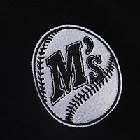 Pull zippé quart de tour noir pour femme Mitchell & Ness des Mariners Seattle la collection Cooperstown
