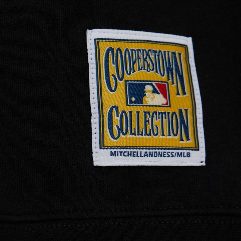 Pull zippé quart de tour noir pour femme Mitchell & Ness des Mariners Seattle la collection Cooperstown