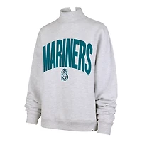 Women's '47  Heather Gray Seattle Mariners Subtle Muse Mock Neck Sweatshirt