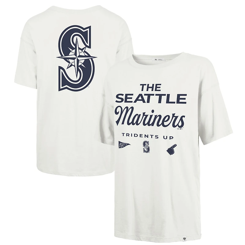 Women's '47  White Seattle Mariners Show Off Boyfriend T-Shirt