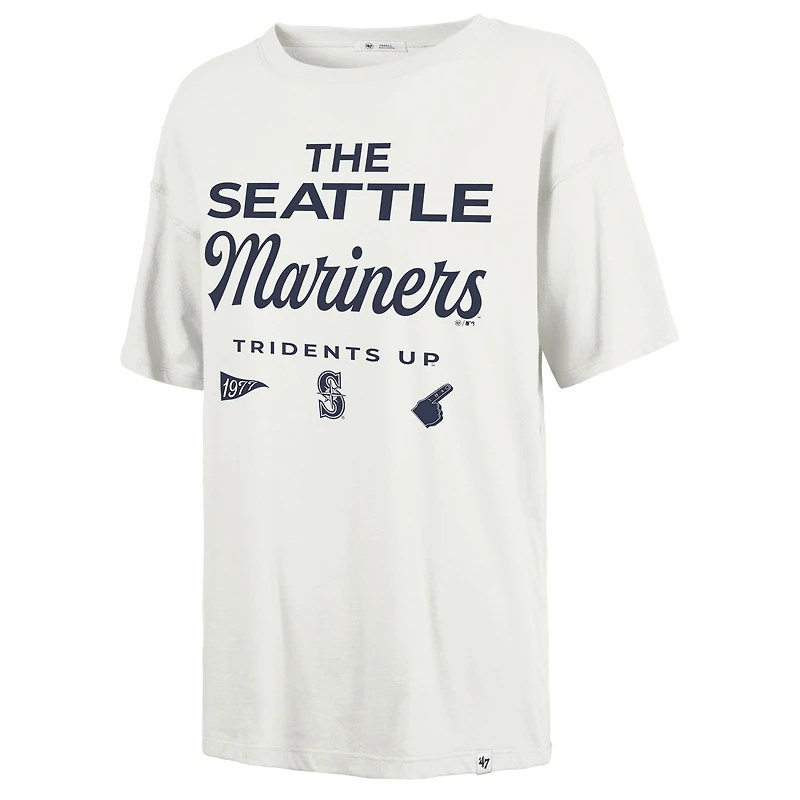 Women's '47  White Seattle Mariners Show Off Boyfriend T-Shirt