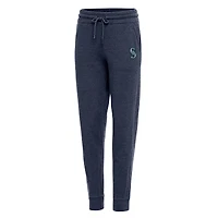 Women's Antigua Heather Navy Seattle Mariners Action Jogger Pants