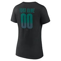 Women's Black Seattle Mariners Home Field Pop Personalized Name & Number V-Neck T-Shirt