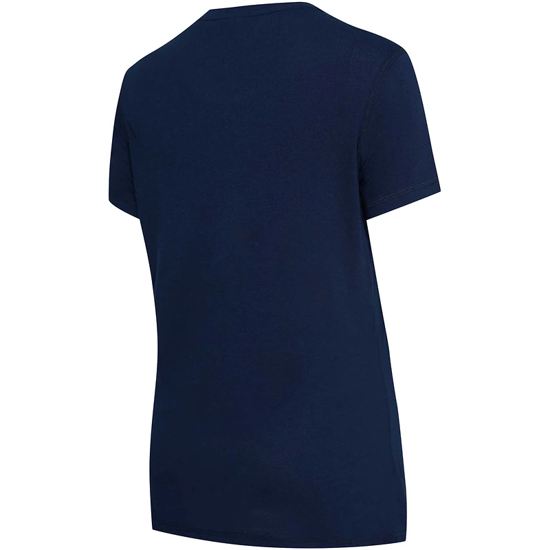 Ensemble de nuit Concepts Sport pour femmes, t-shirt et pantalon en flanelle, marine/gris, Seattle Mariners Arctic