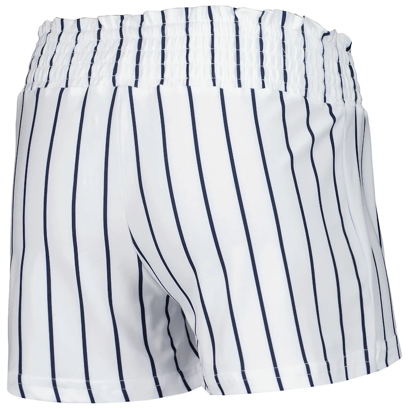 Short de nuit à fines rayures Reel Seattle Mariners Concepts Sport pour femmes, blanc