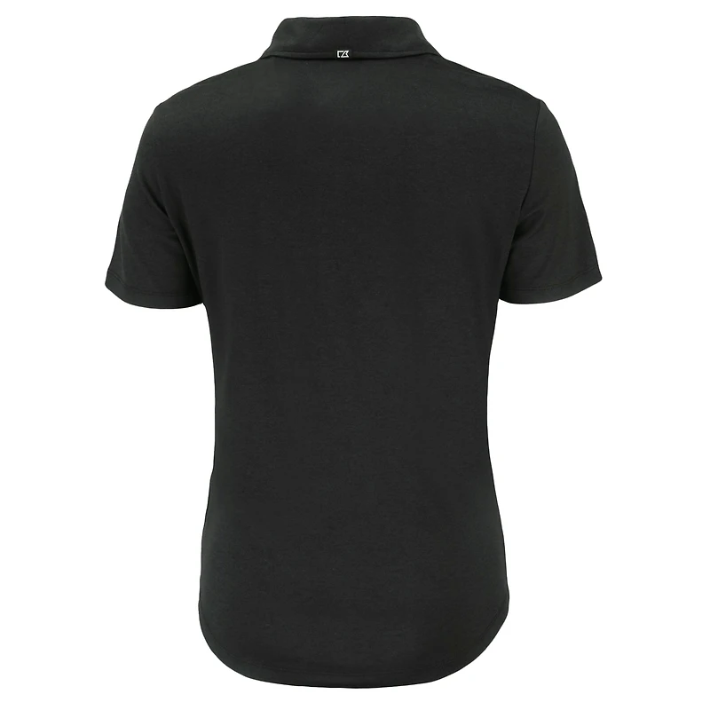 Women's Cutter & Buck Black Seattle Mariners City Connect Coastline Epic Comfort Eco Recycled Polo