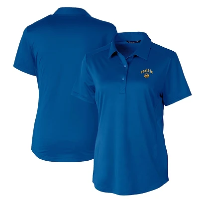 Women's Cutter & Buck Blue Seattle Mariners City Connect Prospect Textured Stretch Polo