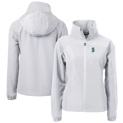 Women's Cutter & Buck  Gray Seattle Mariners Charter Eco Recycled Full-Zip Jacket