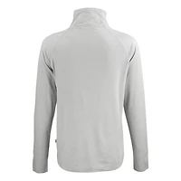 Women's Cutter & Buck Gray Seattle Mariners Cooperstown Collection Coastline Epic Comfort Eco Recycled Funnel Neck Raglan Pullover Top