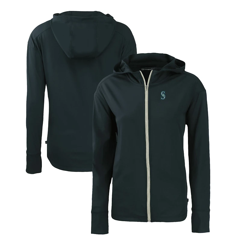 Women's Cutter & Buck  Navy Seattle Mariners Daybreak Eco Recycled Full-Zip Hoodie
