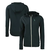 Women's Cutter & Buck  Navy Seattle Mariners Daybreak Eco Recycled Full-Zip Hoodie
