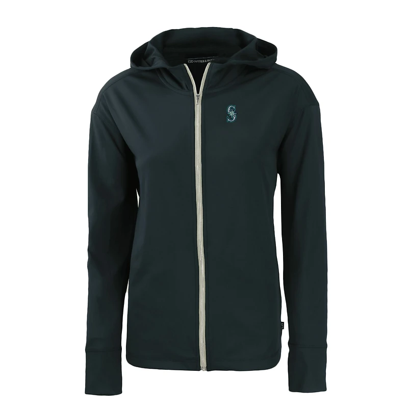 Women's Cutter & Buck  Navy Seattle Mariners Daybreak Eco Recycled Full-Zip Hoodie