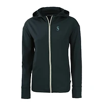 Women's Cutter & Buck  Navy Seattle Mariners Daybreak Eco Recycled Full-Zip Hoodie