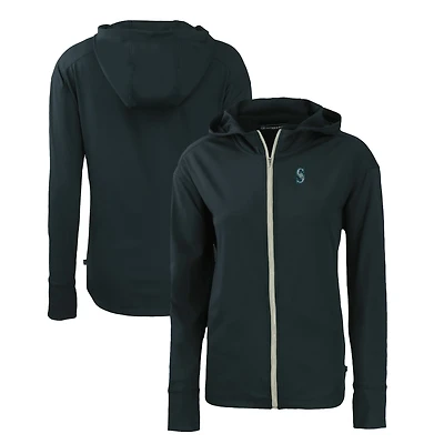 Women's Cutter & Buck  Navy Seattle Mariners Daybreak Eco Recycled Full-Zip Hoodie