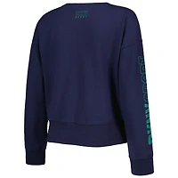 Sweat-shirt col V Seattle Mariners Lily DKNY Sport pour femme, bleu marine