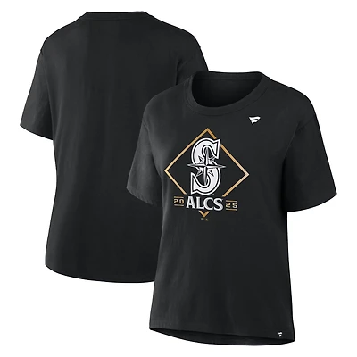 Women's Fanatics Black Seattle Mariners 2025 American League Division Series Champions Locker Room T-Shirt