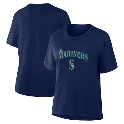 T-shirt Fanatics Navy Seattle Mariners Lockup Legacy pour femmes