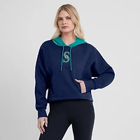Women's Fanatics Navy Seattle Mariners Oversized Legacy Favorite Spectator Pullover Hoodie