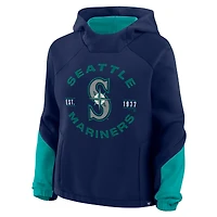 Sweat à capuche surdimensionné pour femme Fanatics Navy Seattle Mariners Time to Win