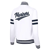 Women's G-III 4Her by Carl Banks White Seattle Mariners Pre-Game - Full-Zip Track Jacket