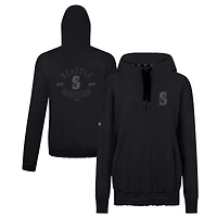 Women's Levelwear Black Seattle Mariners Waterfall Nightfall Drop Shoulder Pullover Hoodie