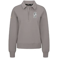Pull à fermeture éclair quart de tour Canmore gris pour femme des Seattle Mariners Levelwear