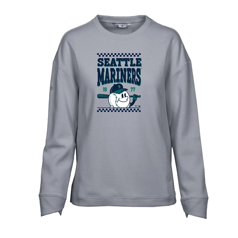 Sweat-shirt inaugural Fiona des Seattle Mariners pour femme de Levelwear, gris