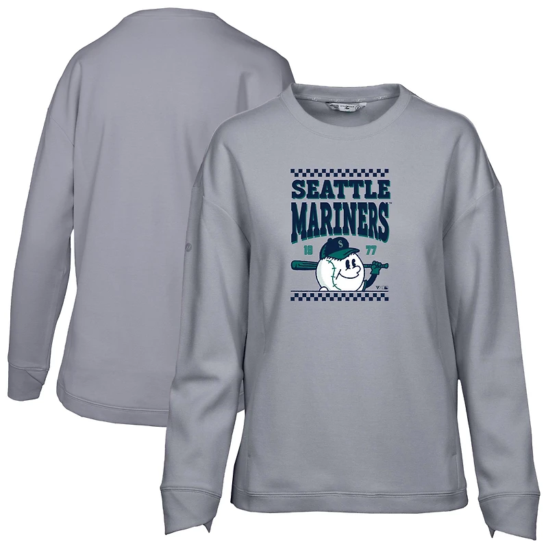Sweat-shirt inaugural Fiona des Seattle Mariners pour femme de Levelwear, gris