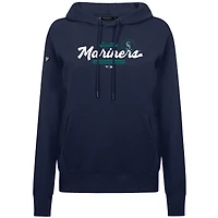Women's Levelwear Navy Seattle Mariners Accolade Adorn Monument Pullover Hoodie