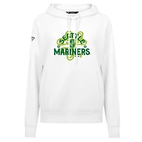 Sweat à capuche blanc pour femme Levelwear Seattle Mariners St. Patrick's Day Adorn Shamrock