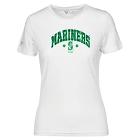 Women's Levelwear White Seattle Mariners St. Patrick's Day Maddox Plaid T-Shirt