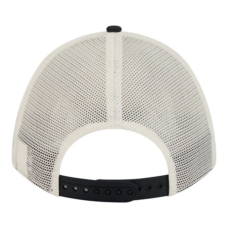 Casquette trucker ajustable New Era pour femme, beige clair/marine, Seattle Mariners Retro 9FORTY M-Crown A-Frame