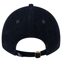 Casquette ajustable en velours côtelé 9TWENTY bleu marine des Seattle Mariners de New Era pour femme